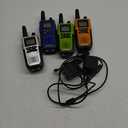 Walkie Talkies Long Range for Adults Rechargeable with Earpiece NOAA Weather Alert, Multi-purpose 2 Way Radio 4 Pack for Team Work Senior Care Kid Adventure Family Camping Hiking Skiing Cruise (Blue Green Orange Silver)