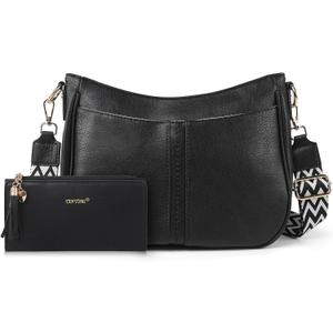 TANTOMI Crossbody Bags for Women Crossbody Purses and Wallet Vegan Leather Women's Shoulder Handbag for Everyday 2 PCS Set