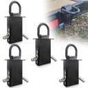Stake Pocket D Ring for Trailer 1/2" Hitch Pin 4 Holes, 18,000lbs Heavy Duty D-Ring Removable Tie Downs for for Utility Trailers, Flatbed Trucks(4 Pack)