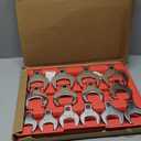 EFFICERE 14-Piece Premium 1/2" Drive Jumbo Crowfoot Wrench Set, Chrome Vanadium Steel, Includes Standard SAE Sizes from 1-1/16" to 2" with Storage Tray