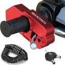 Motorcycle Lock, Heavy Duty Anti Theft Helmet Brake Handlebar Lock | Universal for Motorcycles, ATVs, Dirt Bikes, Mopeds, Scooters, Red
