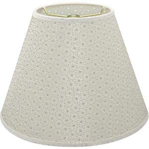 Aspen Creative 32627 Transitional Hardback Empire Shaped Spider Construction Lamp Shade in Ivory, 12" wide (6" x 12" x 9"), 6" top x 12" bottom x 9" slant height