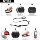 Double Handle Dog Leash - Heavy Duty, 4-6FT Reflective Tactical Leash with 2 Padded Handles, Shock Absorbing Bungee, Car Seatbelt & Easy Snap Hook, for Large, Medium & Small Dogs (Black)