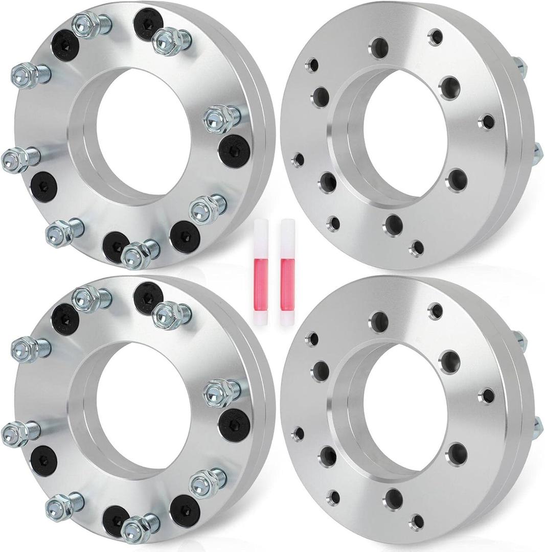ECCPP 4PCS 6x5.5 to 8x180 Wheel Adapters Conversion 2 inch 6 Lug 14x1.5 108mm hub for 1999-2023 for Chevrolet Silverado 1500 2000-2014 for GMC Yukon XL 1500 (Only 8x170 Wheels)