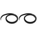 Roof Drip Molding Weatherstrip Compatible with 2005-2015 Toyota Tacoma Double Cab, Car Roof Moulding Trim Seal Kits Left & Right Side, OEM Replace# 75551-04062, 75551-04061, 75551-04060 (2Pcs/Set)