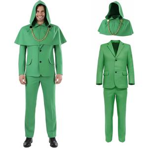 Dr Green Costume Adult Men Halloween Superhero Cosplay Green Suit Fancy Dress for Halloween Party St. Patricks Day (Small)