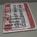 Thyle 3 Pcs 17x13'' Do Not Block Driveway Sign with 6'' Stake, No Parking Sign Corrugated Double Sided No Trucks in Driveway Stand, Weatherproof Fade Resistant, Outdoor Vehicle Safety Supplies(Red)