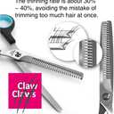 7 inch Thinning Scissors with 26-Teeth Stainless Steel Blades and Wave Style Handle for for Home Hair Cutting Shears