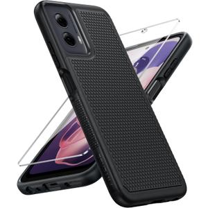 FNTCASE for Motorola Moto G-Power-5G-2024 Case: Dual Layer Protective Heavy Duty Cell Phone Cover Shockproof Rugged with Non Slip Textured Back - Military Protection Bumper Tough - 2024, 6.7 Inch (Black)