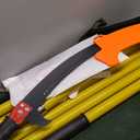 Pole Saws for Tree Trimming, 7.3-27 ft Extendable Tree Trimmers Long Handle Pruner, Sharp Steel Blade and Scissors High Branches Trimming, Tree Pruner, Tree Saw (7.3-27 ft with Scissors)