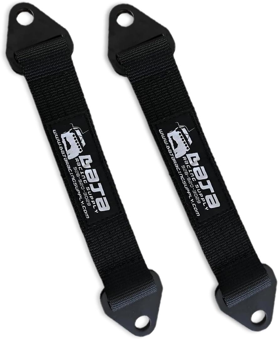Heavy Duty Suspension Limit Straps (32) – Quad Wrap Design, Chromoly Tabs, 5-Pass Stitch – 1/2" Hole Size, Adjustable Sizing – Off-Road UTV ATV Shock Strap Pair.