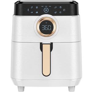 Air Fryer, ALLCOOL Airfryer Oven 8QT Large 1700W 8-in-1 with Touch Screen Air Fryers Dishwasher Safe Nonstick Basket Freidora de Aire 36 Recipes BPA & PFOA Free White
