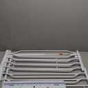 Mom's Choice-GROWNSY Baby Gate for Stairs, 29.5"-48.4" Pressure Mounted Baby Gate for Top of Stair&Doorway with V-Shaped Rods, Anti-Trip Pedal, Extra Wide Stairs Dog Gate Easy Install w/Red Reminder