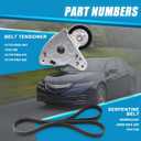 Drive Belt Tensioner Kit Compatible with Honda CR-V Civic Accord Element, for Acura TSX CSX RDX ILX Replaces Belt Tensioner Pulley Assembly 31170-RAA-A01, 7PK1785, 31170-PNA-013
