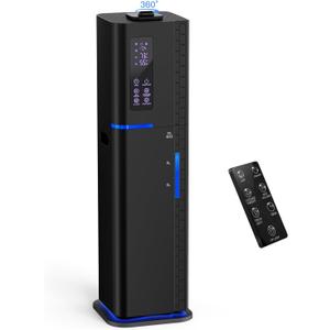 10L/2.64Gal Humidifier, Top Fill Quiet Ultrasonic Cool Mist Humidifiers for Bedroom, Covers 550ft, 60H Runtime, 24H Timer, 3 Mist Modes Humidifier Large Room, Home, Office, Plants, Black