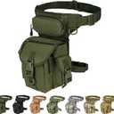 Multi-Purpose Tactical Drop Leg Bag Tool Fanny Thigh Pack Leg Rig Military Motorcycle Camera Versipack Utility Pouch, Black/Coyote Tan/Army Green/Camouflage  
