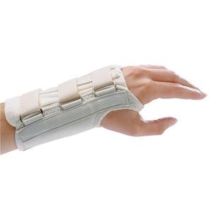 Rolyan D-Ring Left Wrist Brace, Size X-Large Fits Wrists Over 8.75", 7.75" Regular Length Support, Beige Brace with Straps and D-Ring Connectors to Secure and Stabilize Hands and Wrists
