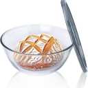 Large Glass Bowl for Sourdough Bread Making, 4.7 Quart Glass Mixing Bowl for Sourdough Bread with Lid, Clear Breads Proofing Bowl with Covers, Ideal for Kitchen, Storage