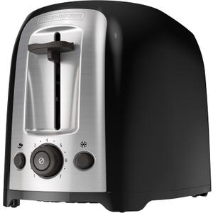 BLACK+DECKER 2-Slice Toaster, TR1278BD, Extra Wide Slots, 7 Shade Settings, 850 Watts, Frozen and Bagel Buttons