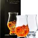 Whiskey Glasses Set of 2 - Clear Shot Glasses Bar Set Snifter Glass, Tasting DOF Rocks Glasses Gift Set - Brandy Whisky Glass for Liquor, Scotch, Bourbon, Tequila, Gin, Tonic, Cognac, Vodka, Cocktail