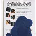 Pro-Fix Down Jacket Repair Patches - Easy to Use, Pre-Cut, Self-Adhesive, Waterproof, Tear-Resistant Rip-Stop Nylon Fabric for Jackets & Clothing - Dark Blue