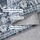 CAROMIO 10x13 Washable Area Rug, Soft Low Pile Large Area Rug with Non-Slip Backing, Vintage Distressed Rugs for Living Room Bedroom Dining Room, Navy Blue