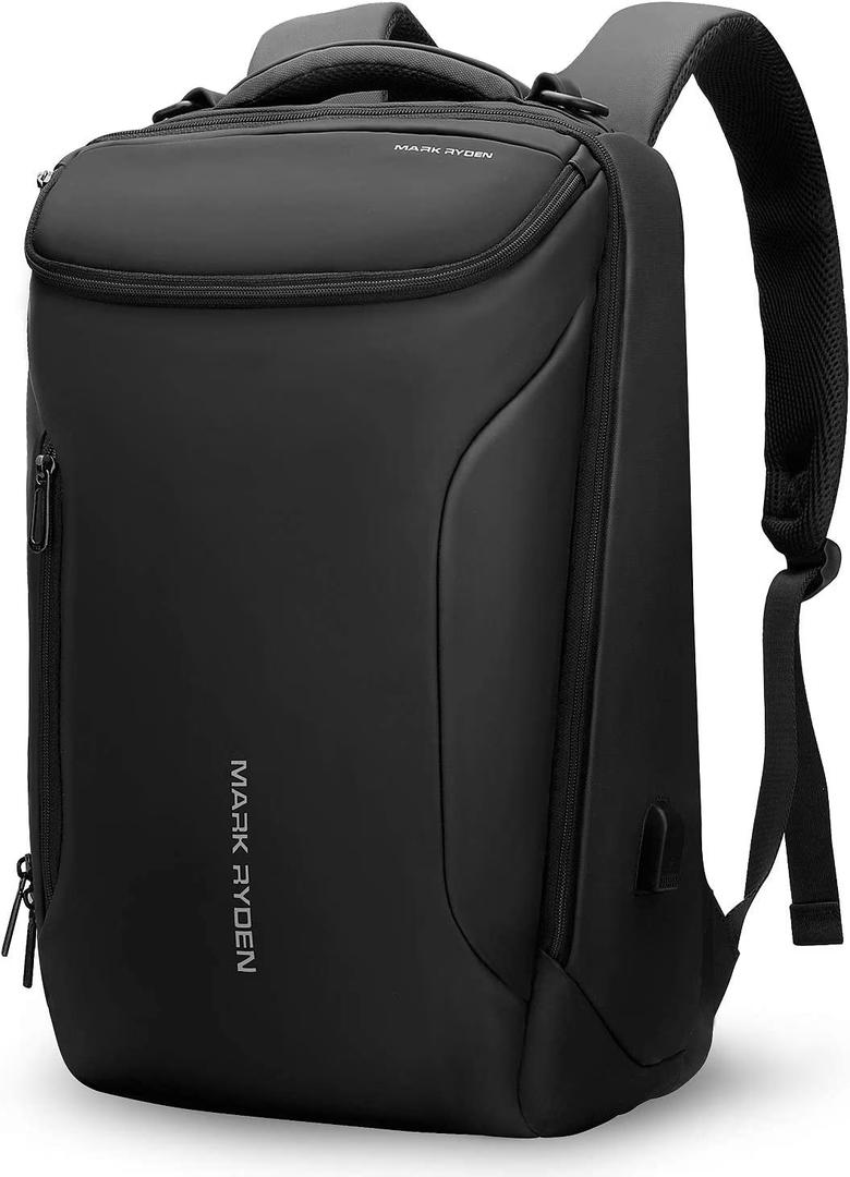 MARK RYDEN Business Backpack for Men, Waterproof High Tech Backpack with Sport Car Shape Design and USB Charging Port, Travel Laptop Backpack Fits 17.3 Inch Notebook