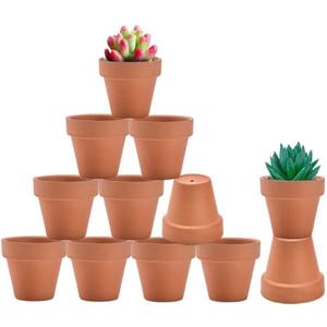 vensovo 2.5 Inch Small Terracotta Pots - 12 Pack Terra Cotta Terra Cotta Pot with Drainage, Clay Ceramic Pottery Planter for Indoor/Outdoor Plants, Crafts, Wedding Favor