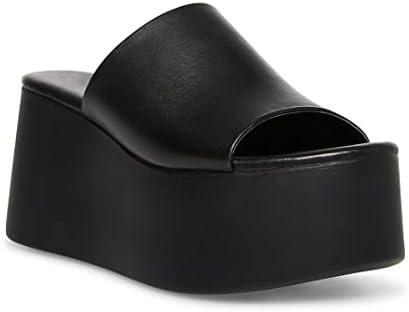 Minshluu Womens Platform Wedge SIides Sandals Open Toe Slip on Lightweight Wedges Sandal, 7,5