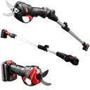 MZK 20V Pole Pruning Shear, Battery Powered Cordless Electric Pruning, Reach To 12-ft, Tree Pruner with Rechargeable Battery, 1.2 Inch Cutting Diameter(Battery and Charger Included)