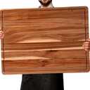 Fashionwu 60 cm Extra Large Cutting Board for Kitchen, 24 x 18 Inch Large Wooden Cutting Boards with Juice Groove, 1.2" Thick Butcher Block Cutting Board for Meat Vegetables, Large Charcuterie Board