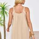 Women's Summer Swim Cover-Up Beach Swim Bikini Sleeveless Tank Dress Casual Resort Wear (XXL)