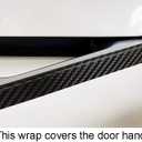 Full Door Handle Wrap for Tesla Model 3/Y (Carbon Fiber Black)