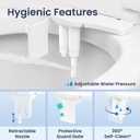 LUXE Bidet NEO 320 Plus - Warm Water, Dual Nozzle, Non-Electric Bidet Attachment for Toilet Seat, Patented Slide-In Install, 360 Self-Clean, EZ-Lift to Clean, Feminine & Rear Wash (Chrome)