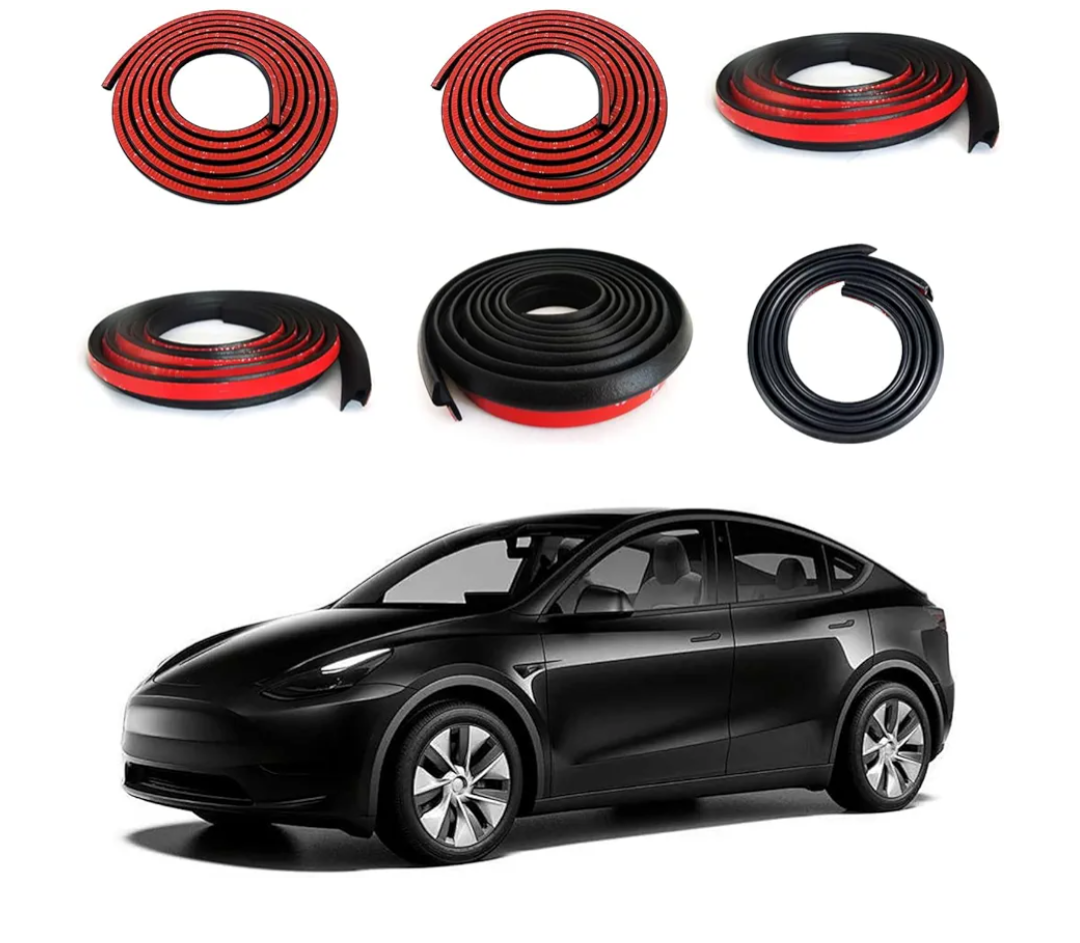 DOTAATDW Car Weather Stripping for Tesla Model Y Car Door Rubber Seal Strip Self Adhesive Auto Soundproofing Weatherstrip for Front/Rear Trunk APillar BPillar Front/Rear Door