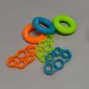 Hand Grip Strengthener, Finger Exerciser, Grip Strength Trainer (6 PCS),New Material,Forearm Grip Workout, Finger Stretcher, Relieve Wrist Pain, Carpal Tunnel (Large)