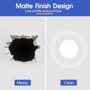 24 Pack Goof Rings for 4 Inch Recessed Lights, Outer Diameter 6.69, Inner Diameter 4.25, Matte White Recessed Lighting Trims for Down Light, Durable Plastic Design, Flush Mount