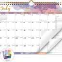 6 x Calendar 2025-2026, 18 Months Wall Calendar July 2025 to Dec 2026 Calendar with Julian Dates, 11" X 8.5" (Water Ink)
