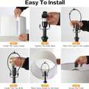EOEYYOYB Lamp for Bedroom Set of 2 Lamps for Night Stand Black Bedside Lamps Modern Living Room End Table Lamps