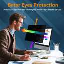[2-Pack] 22 Inch Computer Privacy Screen for 16:10 Monitor, Removable Anti Glare Blue Light Filter & Anti-Scratch Protector Film - Eye Protection Privacy Shield for Desktop Monitors