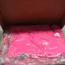 4 Pcs Women High Visibility Safety Shirts Hi Vis T-Shirt Safety Workwear Work Construction Short Sleeve (Medium, Pink)