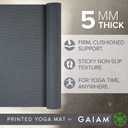 Gaiam Yoga Mat - Premium Solid Thick Non Slip Exercise & Fitness Mat for All Types of Yoga, Pilates & Floor Workouts