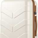 TILYMOL Hardside Carry On Luggage 22x14x9 Airline Approved with Spinner Wheels, Lightweight 20-inch Carry-On Suitcase for Men & Women, White