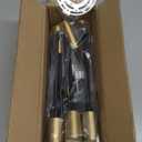 Phaosio Modern Sputnik Chandelier Ceiling Light Fixtures, 6Lights Mid Century Industrial Metal Semi Flush Mount Lamp for Bedroom Dining Room Living Room Kitchen Hallway OfficeBlack and Gold