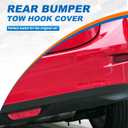 Rear Bumper Tow Hook Cover Towing Eye Cap Fit for Mazda 3 Axela 2014 2015 2016 2017 2018 BHN1-50-EK1-BB BHN150EK1BB (Red, right passenger side) Xinpinsai
