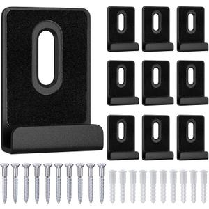10Pcs Metal Mirror Clips Wide Channel Mirror Hanger Clip Kit Large Heavy Retainer Clips for Mirrors with Screw Mirror Clips for Wall Mounting Frameless Mirror Billboard Displays Tile Display