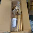 WL.Rocaille Acrylic Curtain Rods for Windows 86 to 120 inch, 3/4" Standard Single Curtain Rod With Crystal Diamond Finials, Glod (28 to 48 in, Gold)