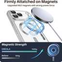 Silver for iPhone 17 Pro Max Case Clear Compatible with MagSafe | Magnetic Slim Cover Phone Case, Scrachproof Camera Control Button & Lens Protector, Non-Yellowing Matte Shockproof Plated TPU
