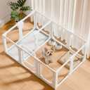 EVERFRONT Stackable Clear Acrylic Dog Playpen Indoor 24"H, 12 Panels
Clear acrylic 360° view, No Screws, tool-free assembly, Double-Lock, fit small dogs, cats & rabbits indoors