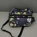 OPUX Lunch Box For Women, Insulated Large Lunch Bag Adult Work, Double Decker Lunchbox Meal Prep, Dual Compartment Leakproof Lunch Cooler, Lunch Pail Tote for Girls Kids School, Floral Gray 16 Cans